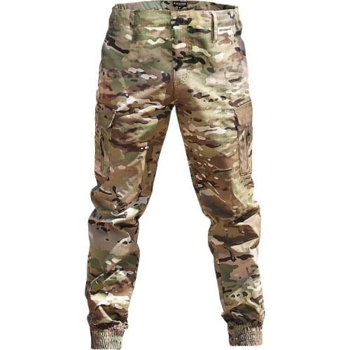 Joggers Men Cargo Pants Casual Camouflage Leisure Bunched Multi-pocket Tactical Tracksuit Trousers Men Streetwear Military Pants