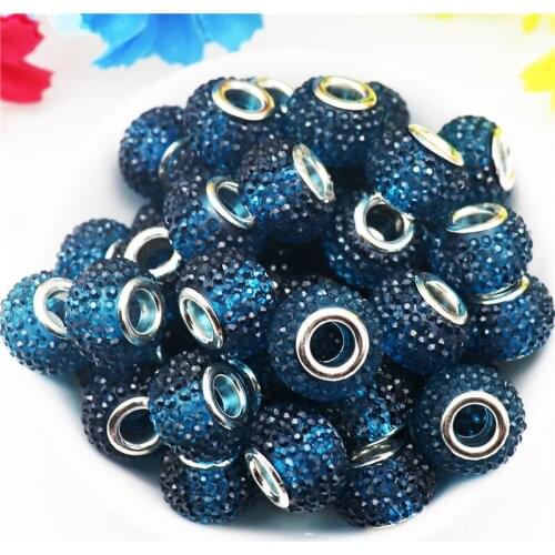 10Pcs New Color Large Round 5mm Large Hole European Beads Charms fit Pandora Bracelet Necklace Curtains Necklace Jewelry Making