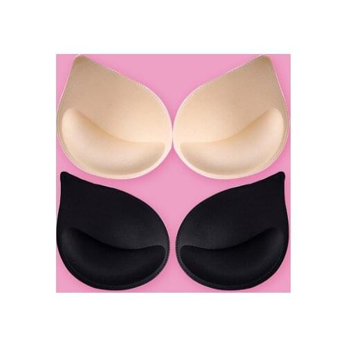 Swimsuit Breast Push Up Bra Padding Chest Enhancers Bra Sponge Foam Insert Chest Cup Bra Accessories Black White Skin 1/2/3Pair