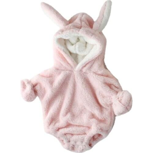 Newborn Baby Romper Autumn Winter Costume Baby Boys Clothes Coral Fleece Warm Baby Girls Clothing Animal Baby Rompers Jumpsuit