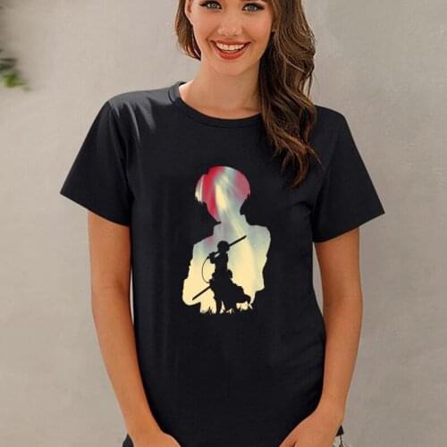 Attack on Titan T Shirt Wings of Freedom Mikasa Tee Female Japanese Anime Tops Women Short Sleeve Summer Cotton Tees