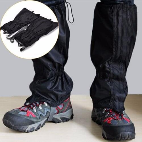 1 Pair Gaiters Hiking Travel Leggings Waterproof Leg Warmers Shoe Covers Zippered Closure Gaiters Biking Snowboarding
