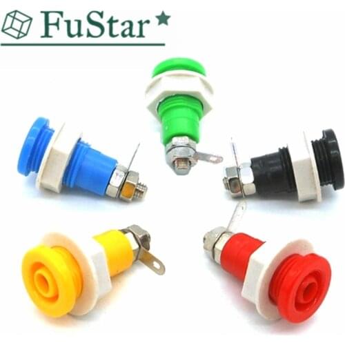 5PCS 4mm Safety Banana Socket Banana Plug Panel Test Terminal 4mm Jack High Voltage Insulated Base Hot New