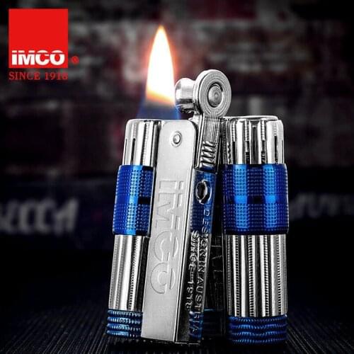 IMCO Kerosene Lighter 6700 Stainless Steel Retro Nostalgic Personality Windproof Blue Ice Old-fashioned Lighter