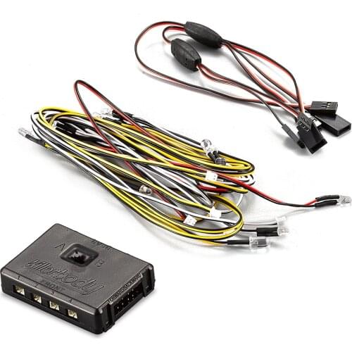 LED Light Lamp Set with Control Box 14 LEDS White Red Yellow for KB48601 RC Car 1/10 ToyotaLand Cruiser RC Car Truck Parts