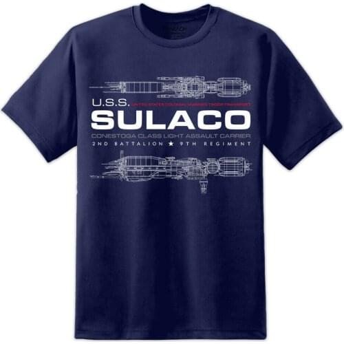 Mens Aliens USS Sulaco Crew Member T Shirt Nostromo Weyland Yutani M41A Pulse
