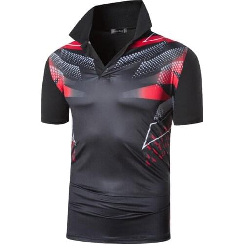 Jeansian Mens Sport Tee Polo Shirts POLOS Poloshirts Golf Tennis Badminton Dry Fit Short Sleeve LSL304 Black