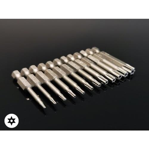 12/7Pcs Set TORX Screwdriver Drill Bits Magnetic 1/4" Hex Shank Screw Driver Bits Power Hand Tools Kit 50/75mm