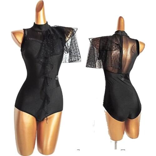 National Standard Dance Jumpsuit Latin Dance Tops For Women Modern Practice Clothes Chacha Samba Latin Dance Costumes DN9518