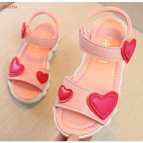 Girls casual sandals 2019 summer new Korean children open-toed sandals love color matching sandals