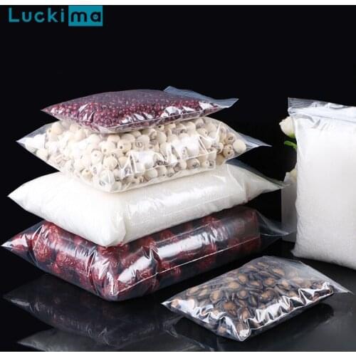 Clear Plastic Zip Lock Storage Bags 100Pcs/Lot Self Seal Bag Gift Package Bag Kitchen Organizer for Food Snacks Nut Cookie