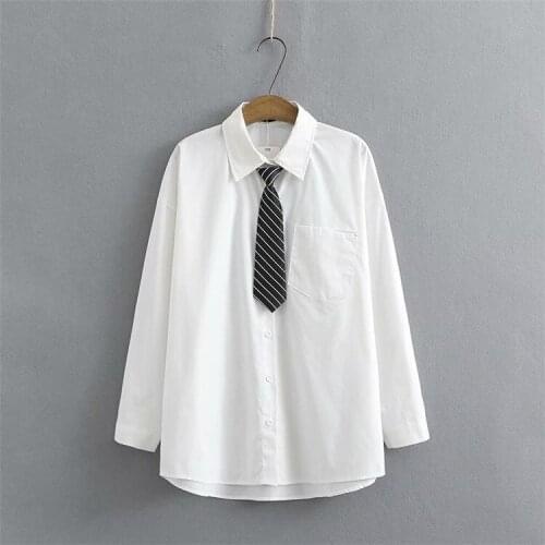 Plus Size 2XL-5XL White Black Long Sleeved Tops Simple Elegant Workwear Blouse Oversized A-line Blusas