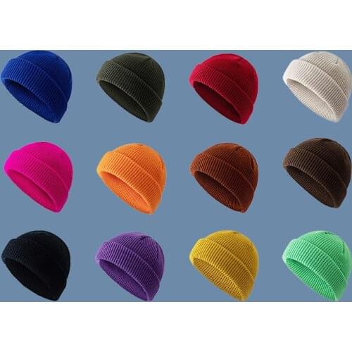 2020 New Beanies Women Hats Autumn Winter Unisex Knitted Hat Wool Cap Warm Men Skullcap Cantaloupe Hat Hip Hop Cold Hat Bonnets