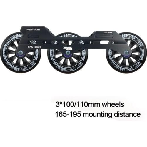 Skate Base Speed Frame with Wheels R5 3*110mm Frame 150-195mm Distance Chassises Inline Skate Wheels 85A Racing Patines Tires