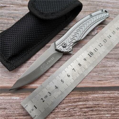 SR 5CR13 stainless steel folding knife field survival knife high hardness sharp camping mountaineering folding knife tool