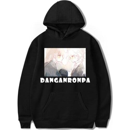 Danganronpa Hoodie Sweatshirt Oversized Monokuma Black White Bear Moletom Harajuku Hoodies cool Clothe Printed Game Long Sleeve