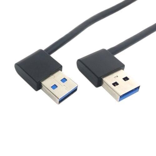 Chenyang USB 3.0 Type A Male 90 Degree Left Angled to Right Angled Extension Cable 50cm