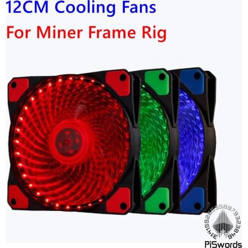 120mm cooling fan 12CM cooler fan For Bitcoin GPU Miner GPU Case ETH Ethereum mining Frame rig case