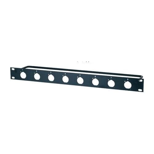 High quality patch panel with binding wire stents 8 channel for 8 x XLR or Speakon 1UK/12 19"