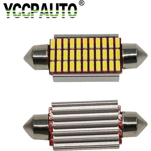 YCCPAUTO C5W Doom Light Can bus Bulb 31mm 36mm Led 39mm 42mm 4014SMD Auto Festoon Interior Reading Trunk Lamp White 1PCS