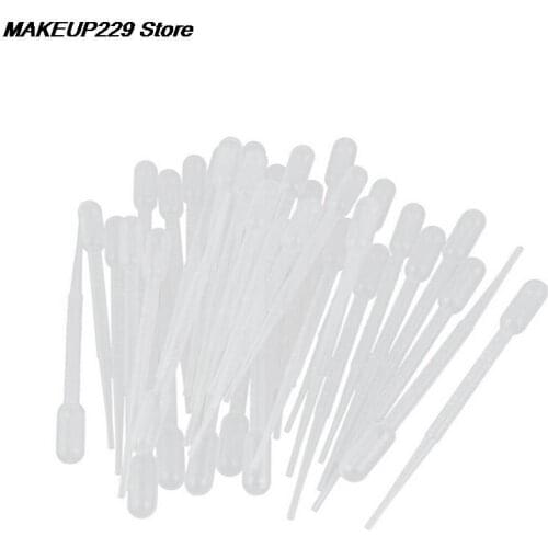 100PCS Practical 0.2ml Eye Dropper Transparent Pipettes Refillable Bottle Disposable Plastic Transfer Graduated Pipettes Bottle