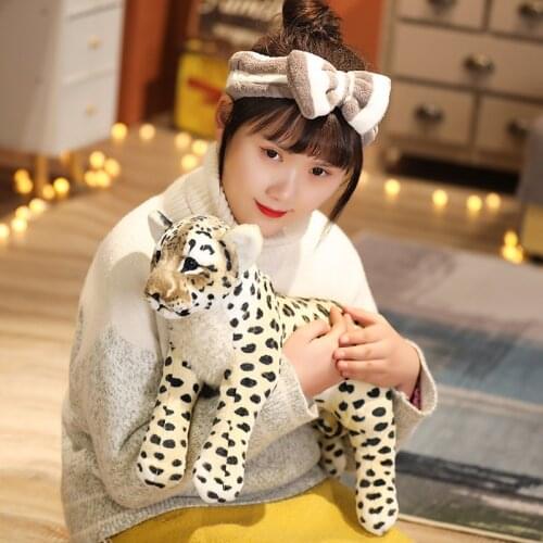3D Simulation Tiger plush soft Lion Leopard Stuffed Animal Toy Plush Toy Doll Childs Birthday Gift Family Decoration