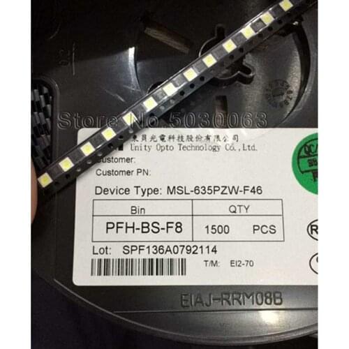 50pcs/lot LED SMD 3535 cool white 1W 350mA 3V LED light emitting diode low voltage TV backlight repair special lamp beads