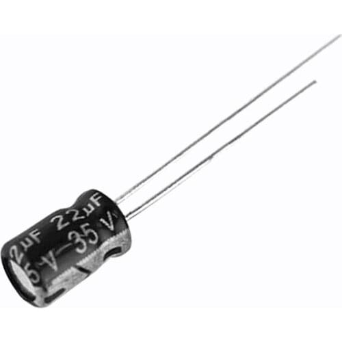 50PCS Higt quality 35V22UF 5X7mm 22UF 35V Electrolytic capacitor