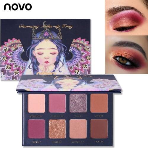 8 Colors Glitter Eyeshadow Makeup Pallete Matte Eye shadow Palette Shimmer and Shine Diamond Eyeshadow Powder Pigment Cosmetics