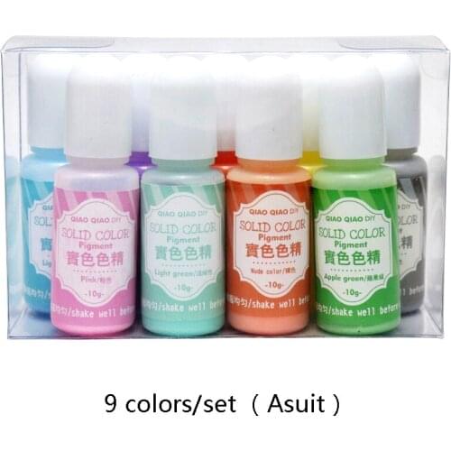 9colors/set DIY Pigment UV Resin Coloring Dye Colorant Resin Pigment Solid Resin Dye Epoxy Resin Handmade Crafts Jewelry Making
