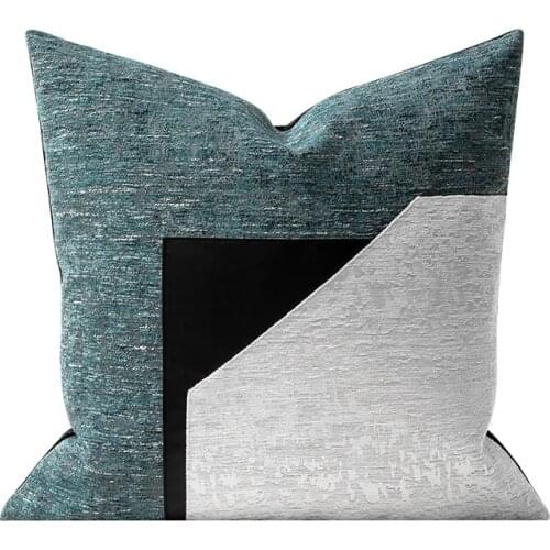 Decorative Cushion Covers For Living Room Sofa Green Black White Patwork Waist Pillowcase Home Decor 45x45cm/30x50cm