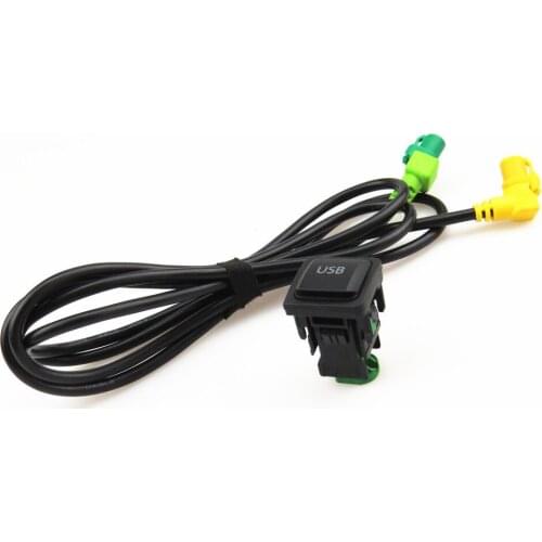 FHAWKEYEQ RCD510 USB Switch Port Interface + Cable Harness Connector For VW Golf MK6 Jetta MK5 Scirocco 5KD 035 726 A 5KD035726A