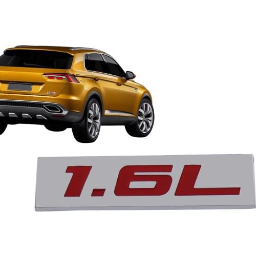 Chrome Red 1.6L 1.6 L for Engine Fender Trunk Lid Emblem Decal Badge Sticker