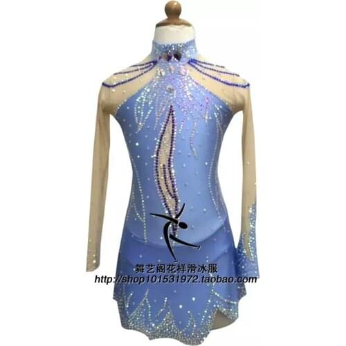 Crystal Custom Figure Skating Dresses Girls New Brand Ice Skating Dresses For Competition DR4600