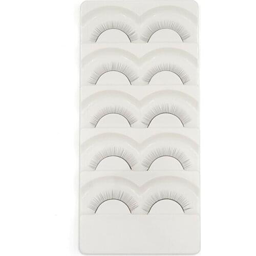 Individual Exercise Lashes 5 Pairs Training Lashes for Eyelash Extension Practicing Teaching False Eyelashes