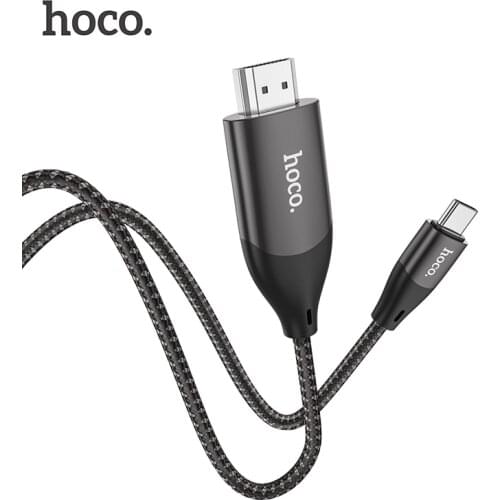 HOCO USB C to HDMI-compatible Cable HDTV TV Digital AV Adapter 2M USB 1080P Smart Converter Cable For Macbook Samsung Projector
