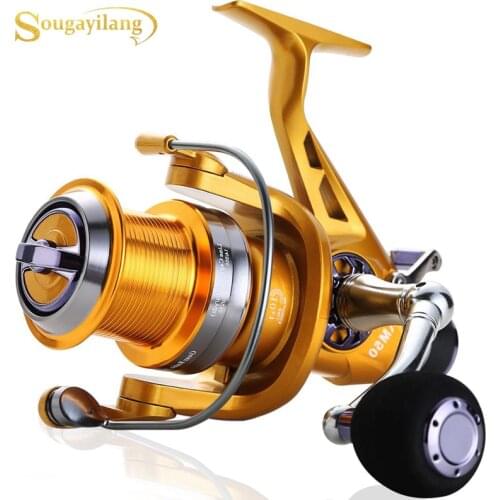 Sougayilang 11+1BB Carp Fishing Reel Right Left Hand Interchangeable Fishing Coil Reel High Speed Gear Ratio 5.2:1 Carp Reel