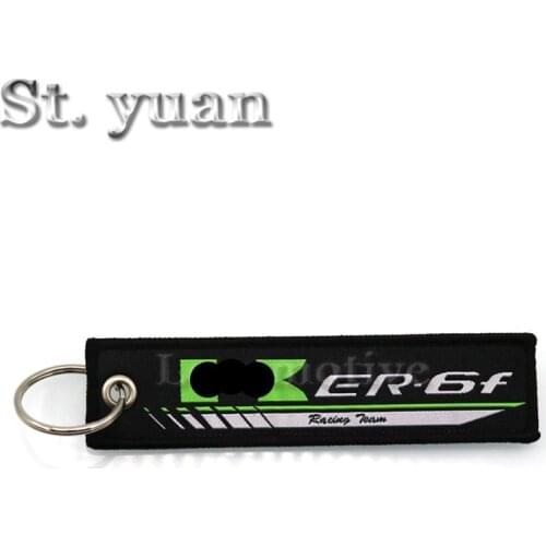 For Kawasaki Motorcycle Embroidery Collection Keychain J125 ER6N ER6F VERSYS X300 650 1000 Key ring Key hanging buckle