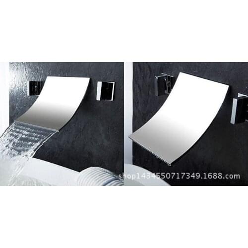 Kitchen faucet dark into the wall split basin hot and cold water faucet bathroom cabinet faucet