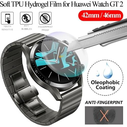 Soft TPU Hydrogel Protective Film Smart Watch Screen Protectors Bracelet Explosion Proof Film For Huawei Watch GT 2 Smart Watch