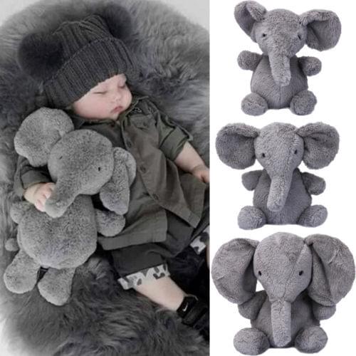Newest Baby Kids Gift Long Nose Elephant Doll Pillow Soft Plush Cotton Stuff Toys Lumbar Szie M S