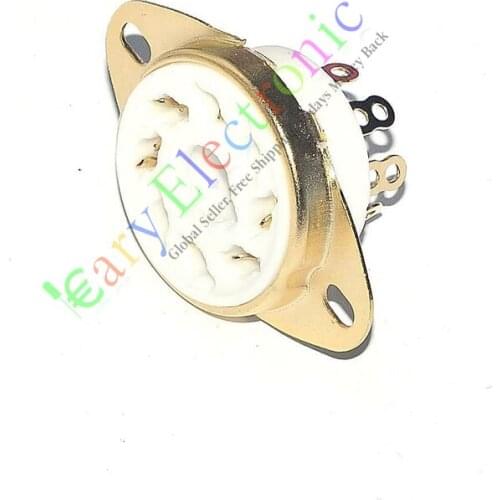 Wholesale and retail 20pcs GOLD 8PIN ceramics VACCUM TUBE SOCKETS SAVER KT88 6550 EL34 6SN7 AUDIO amps free shipping