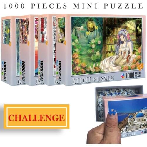 MOMEMO MINI Hell Puzzles 1000 Pieces Jigsaw Puzzle Games Wooden Beautiful Assembling Puzzles for Adults Children Educational Toy