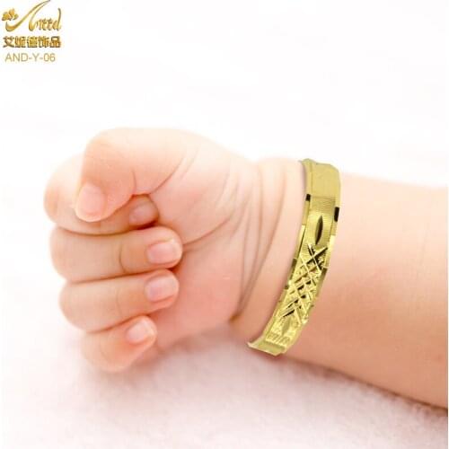 ANIID Personalize Baby Bracelet Newborn Cuff Bangles Custom Name Jewelry Copper Kids Adjustable Toddler Girls Boys Birthday Gift