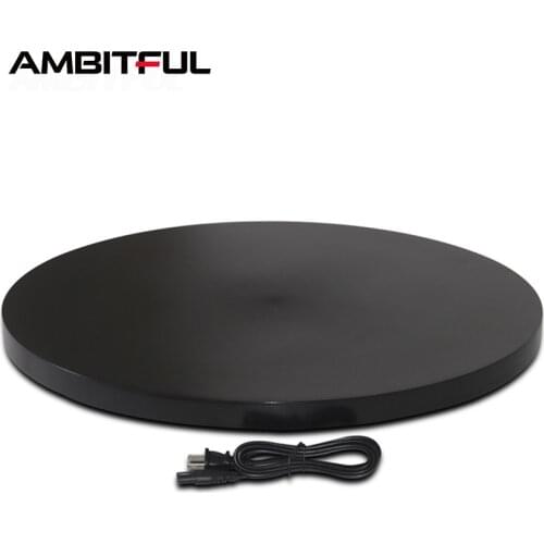 Black 60cm 360 Degree Rotating Display Stand Turntable for Photography Load 80kg