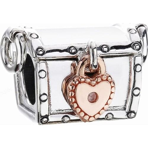 925 Sterling Treasure Box European Charms Bead Fit For Original Charms Bracelets Pendant Charm Beads Girl Women Jewelry Making