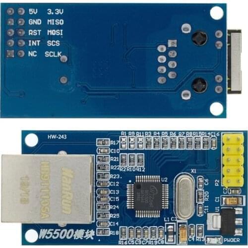 10pcs/lot W5500 Ethernet network module hardware TCP / IP 51 / STM32 microcontroller program over W5100 A32