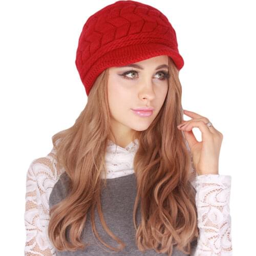 2021 Winter Women Hat Luxury Knitted Hats Female Soft High Elastic Warm Caps Beanies Headgear Girl Cap Solid Color