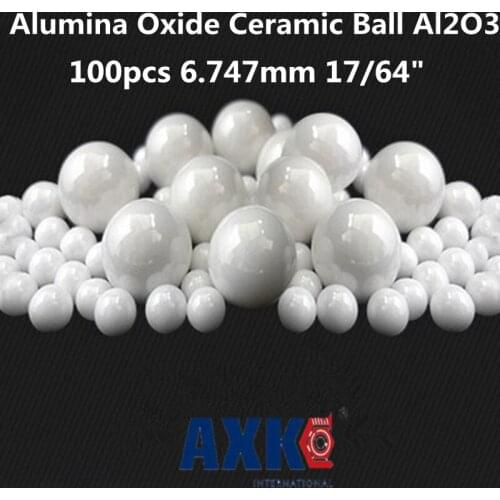For Bearing/pump/linear Slider/valvs Balls Alumina Oxide Ceramic Ball Al2o3 6.747mm 17/64" 100pcs