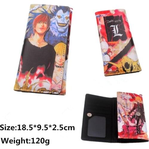 Death Note Anime Wallet Women Handbags Men Long Wallet Card Holder Purse Coin Purse for Cosplay Gift